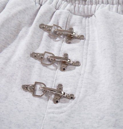 Metal Button Hoodie & Sweatpant Set