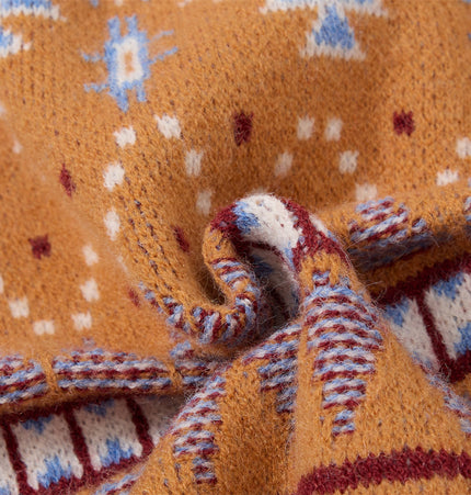 Diamond Jacquard Cardigan Vest