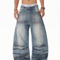 Water Ripple Washed Scimitar Jeans