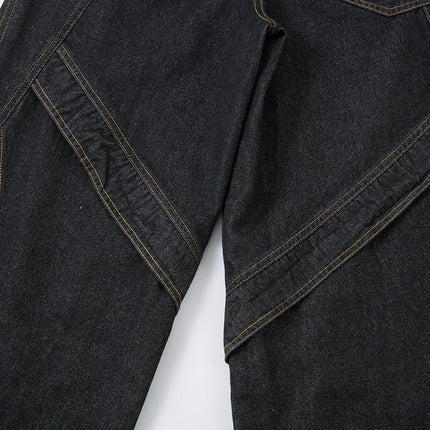 Spliced Deconstructed Wide Jeans