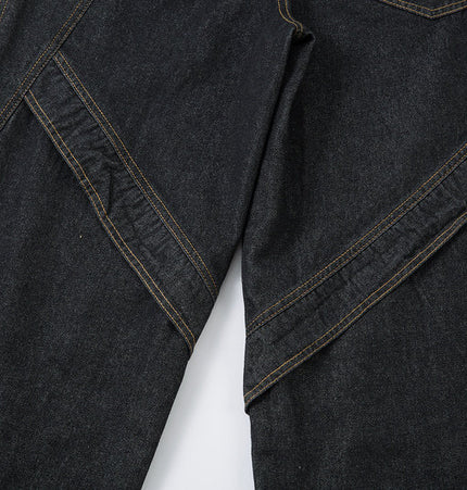 Spliced Deconstructed Wide Jeans