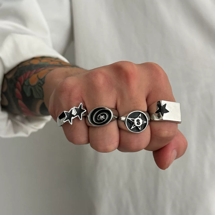 Dripping Star Ring Set