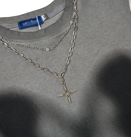 Butterfly Chain Distressed Tank