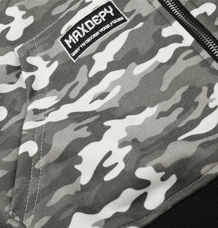 Camo Patchwork Hoodie Set
