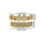 8 tooth gold playing card upper and lower braces