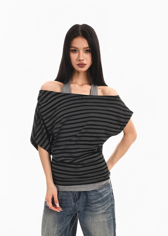Halterneck Spliced Top