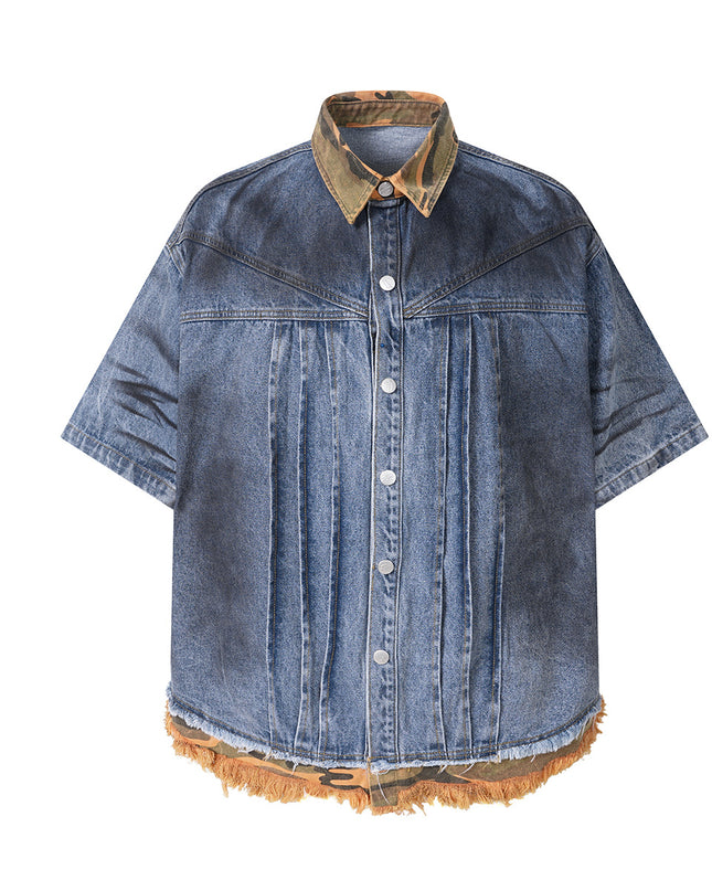 Earth Wash Raw Edge Denim Shirt