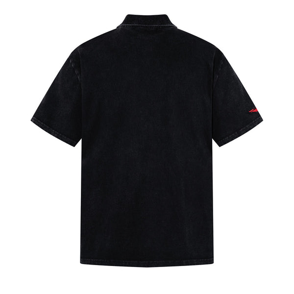 Distressed Badge Polo
