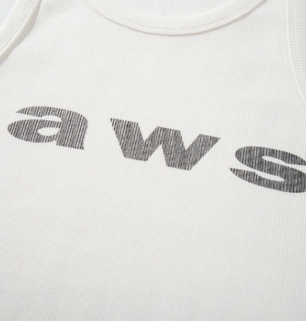 Letter Graphic U-Neck Tank