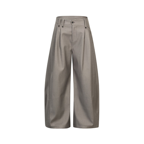 Curved Pleat Trousers