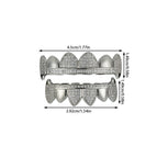 8-tooth silver full diamond micro-set fangs
