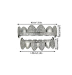8-tooth silver full diamond micro-set fangs