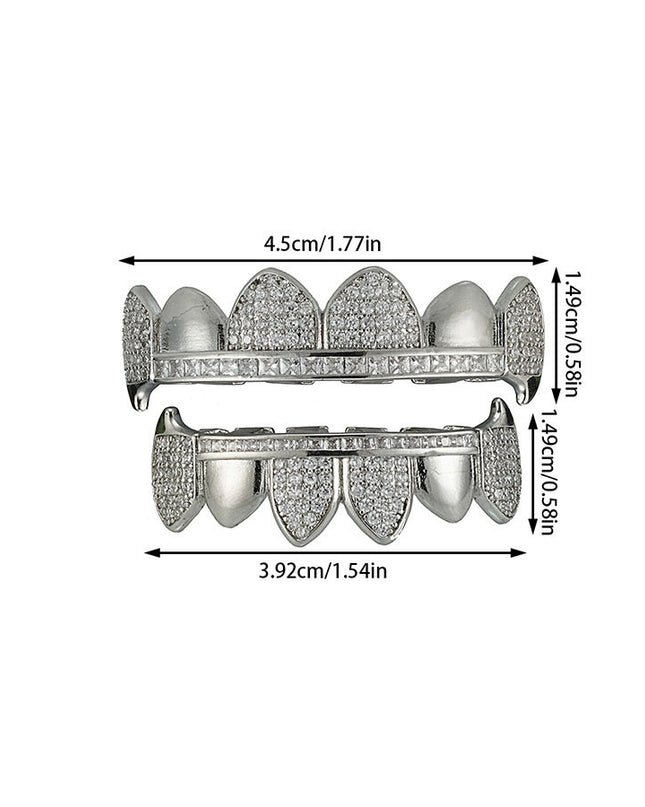 14K Gold-Plated 10-Tooth Grillz Set