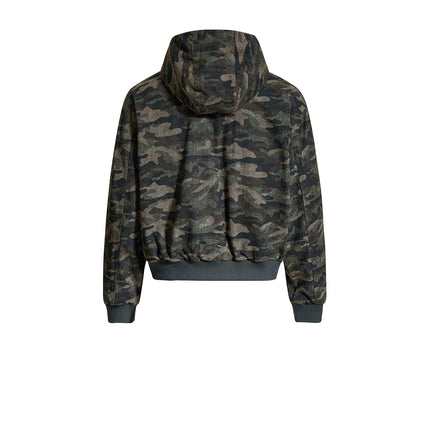 Camouflage Hooded Cargo Jacket