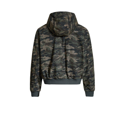 Camouflage Hooded Cargo Jacket