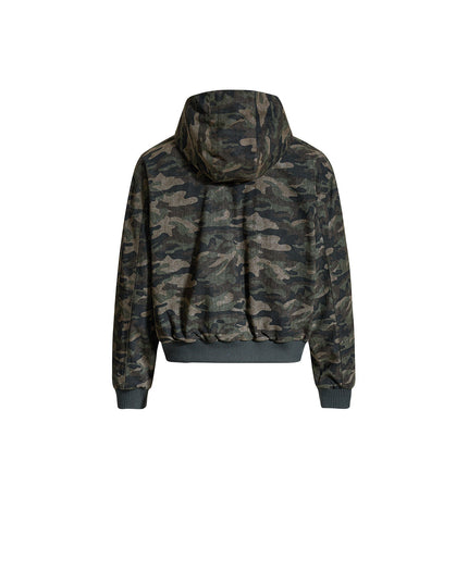 Camouflage Hooded Cargo Jacket