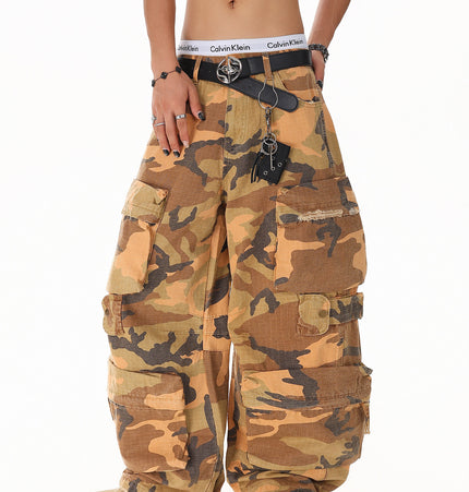 Camouflage Multi-Pocket Denim