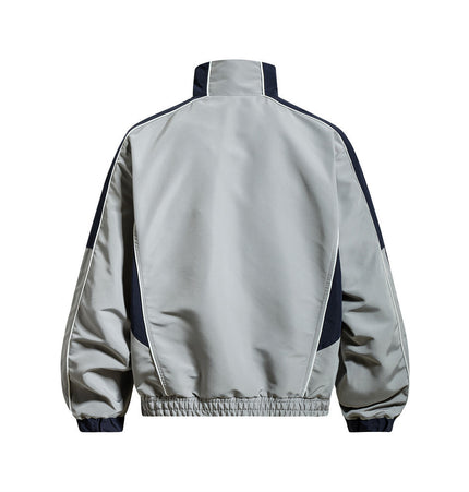 Embroidered Colour-Block Track Jacket