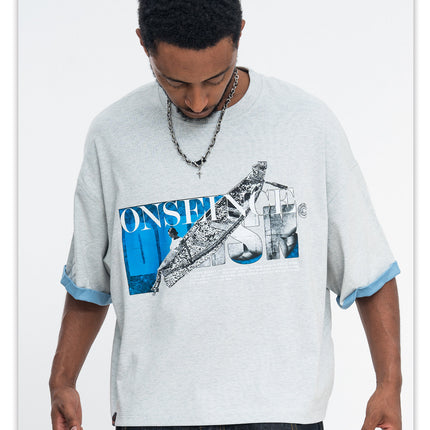 ONSEVENINE Cooling Breathable Direct-Spray Printed Short Sleeve, Loose Casual Short Neckline, Summer Unisex T-Shirt
