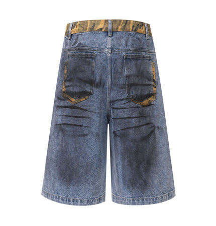 Wasteland Stained Denim Shorts