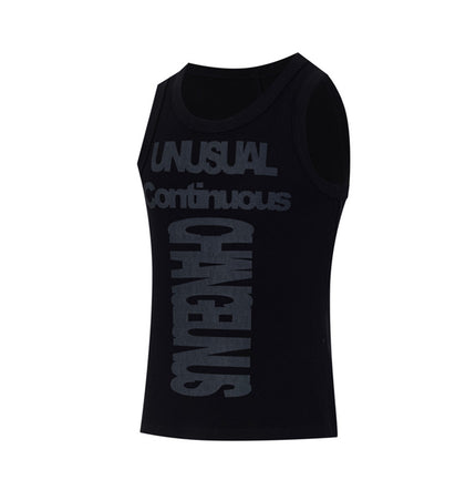 Letter Print Slim-Fit Tank