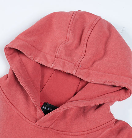 Magic Bear Men's 2026 New American Jersey Street Trendy Brand Hoodie Heavyweight Washable Broken Hoodie for Men