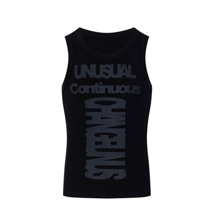 Letter Print Slim-Fit Tank