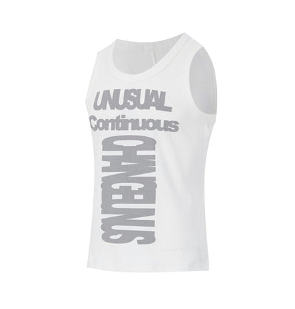 Letter Print Slim-Fit Tank