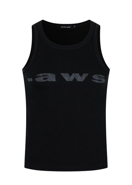Letter Graphic U-Neck Tank