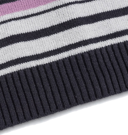 Puppy Embroidered Stripe Sweater Vest