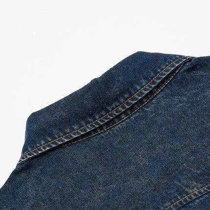 Vintage Denim Cargo Shirt