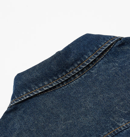 Vintage Denim Cargo Shirt