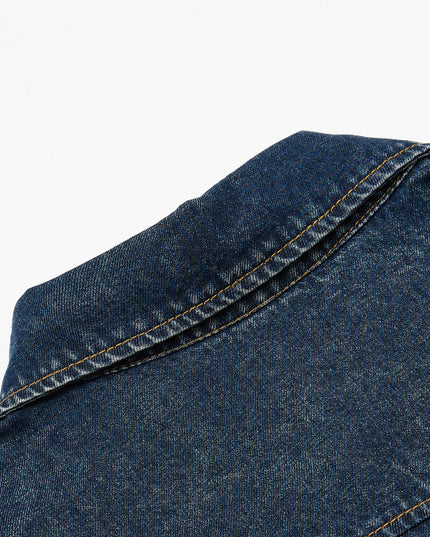 Vintage Denim Cargo Shirt