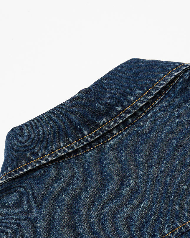 Vintage Denim Cargo Shirt