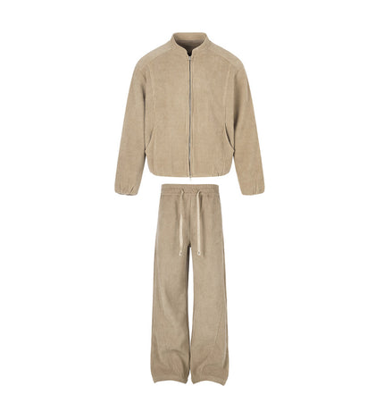 Double-Zip Track Jacket Set