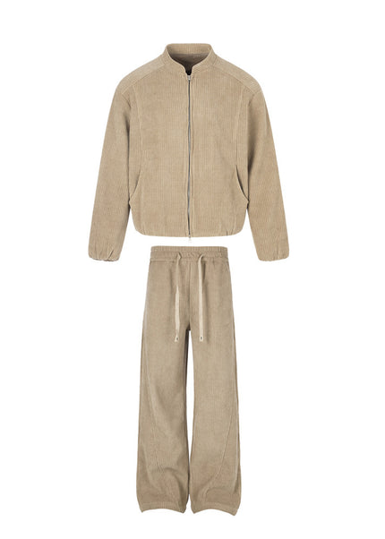 Double-Zip Track Jacket Set