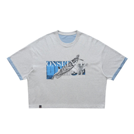 ONSEVENINE Cooling Breathable Direct-Spray Printed Short Sleeve, Loose Casual Short Neckline, Summer Unisex T-Shirt