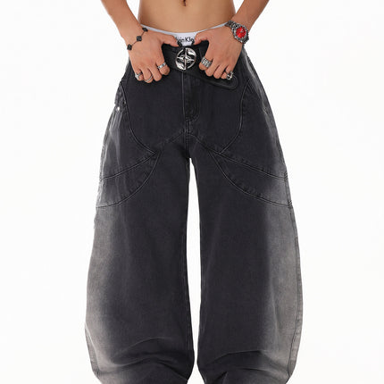 Gradient Deconstruction Scimitar Jeans