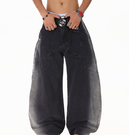 Gradient Deconstruction Scimitar Jeans