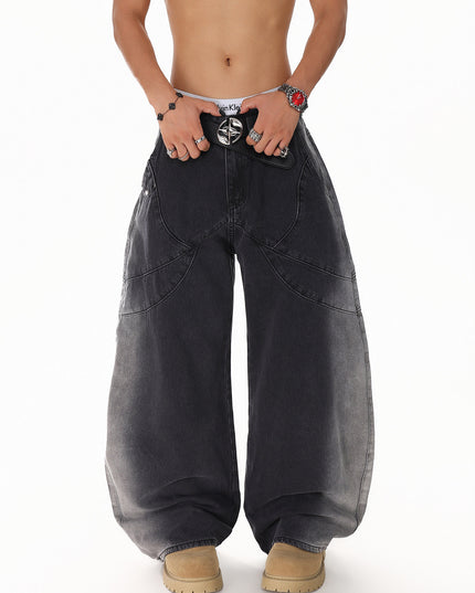 Gradient Deconstruction Scimitar Jeans