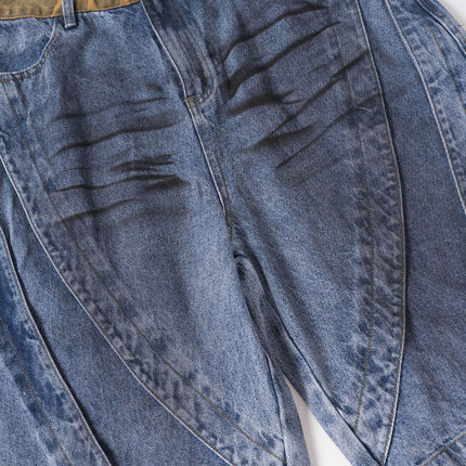 Wasteland Stained Denim Shorts