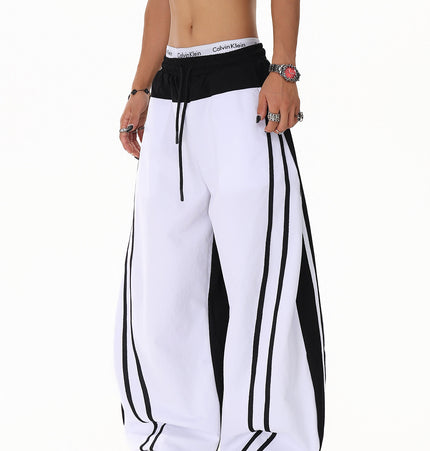 Patchwork Color Casual Pants