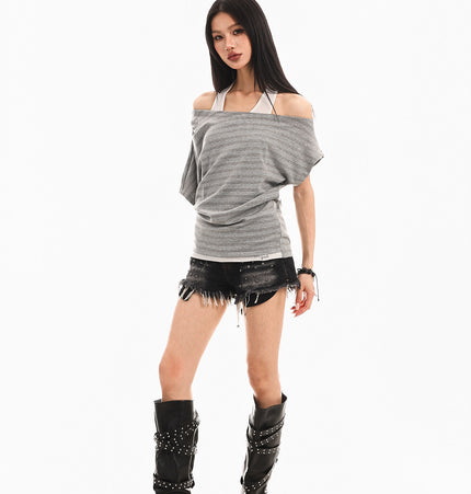 Halterneck Spliced Top