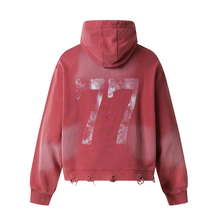 Magic Bear Men's 2026 New American Jersey Street Trendy Brand Hoodie Heavyweight Washable Broken Hoodie for Men