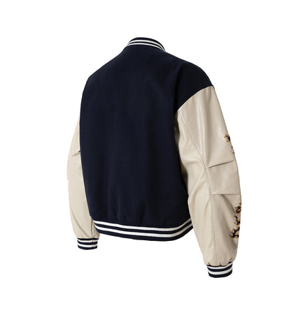 Embroidered Totem Varsity Jacket