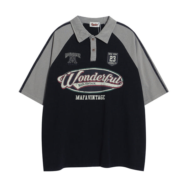 Contrast Raglan Polo