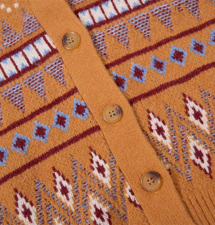 Diamond Jacquard Cardigan Vest