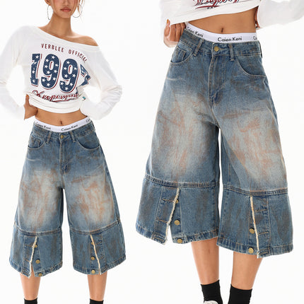 Dirty Dyed Frayed Capris