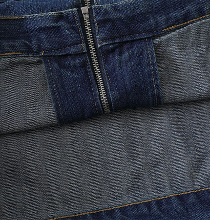 Multi-Pocket Vintage Denim Jacket