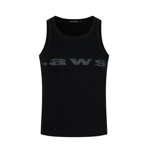 Letter Graphic U-Neck Tank — 2